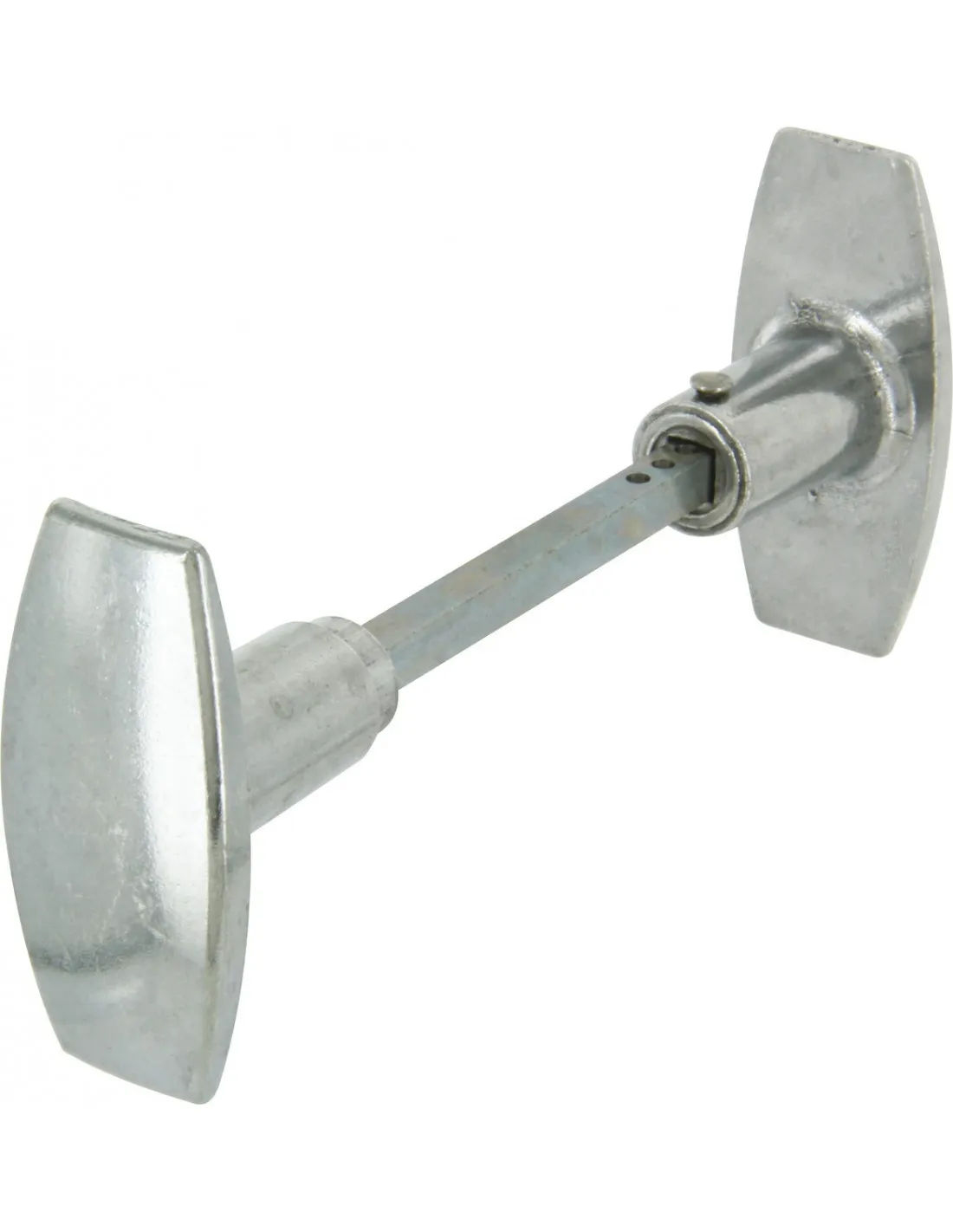 10 bouton double aluminium poli 6 -