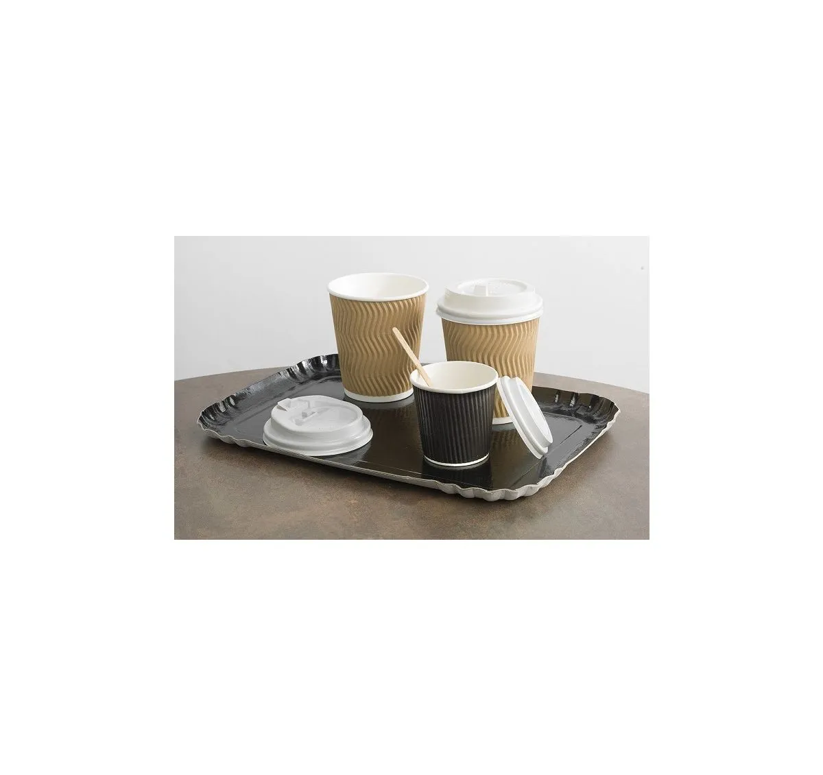 40 Gobelets carton double paroi Kraft/Noisette 11cl