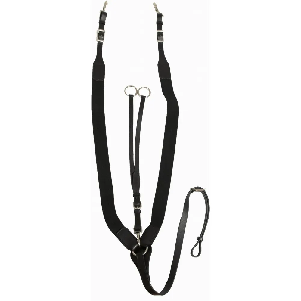Achetez le Collier de chasse élastique T de T en cuir - Martingale amovible !