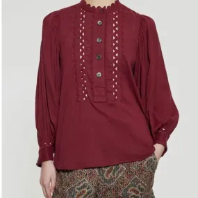 Antik Batik - Blouse - Aya Blouse Burgundy