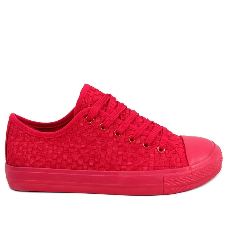 Baskets rouges unicolores