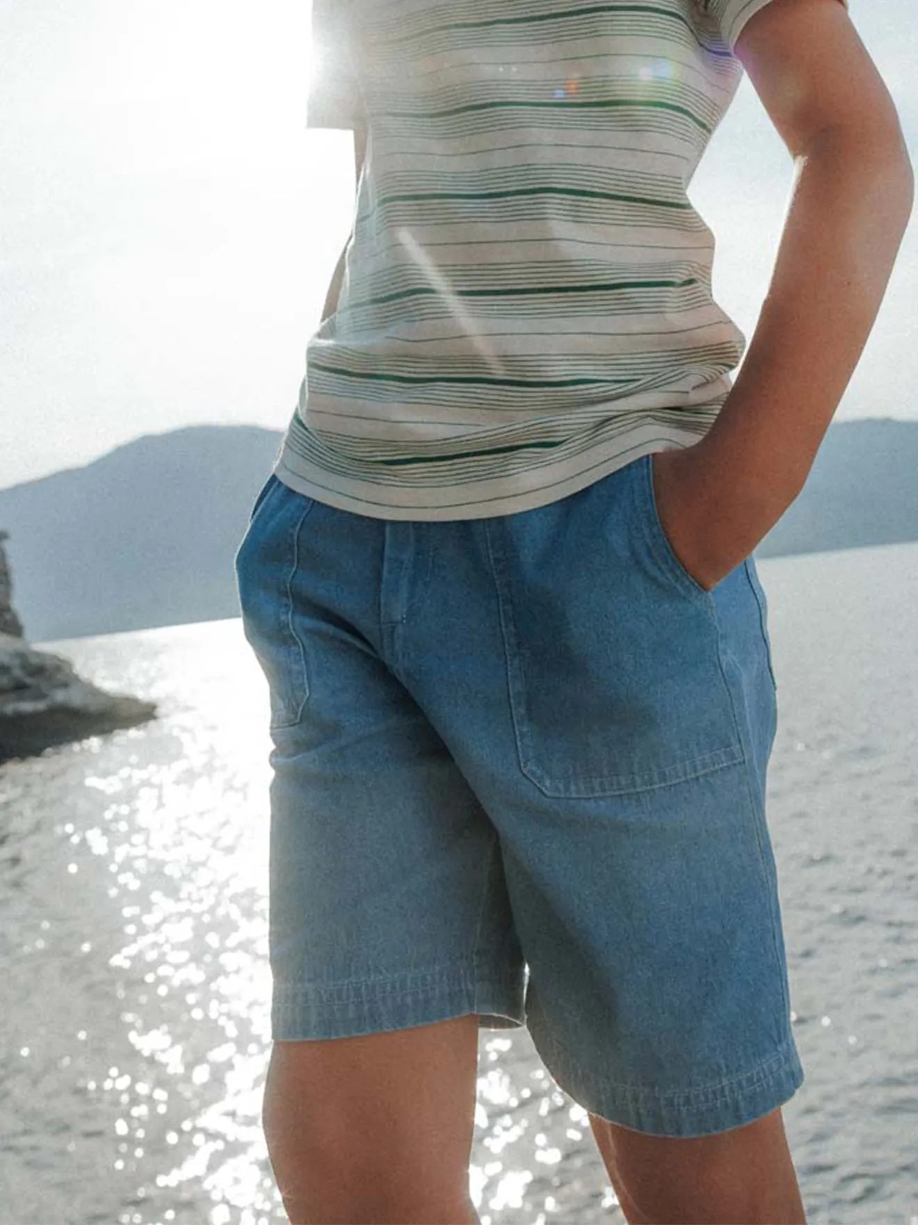 Bermuda en denim light Garçon