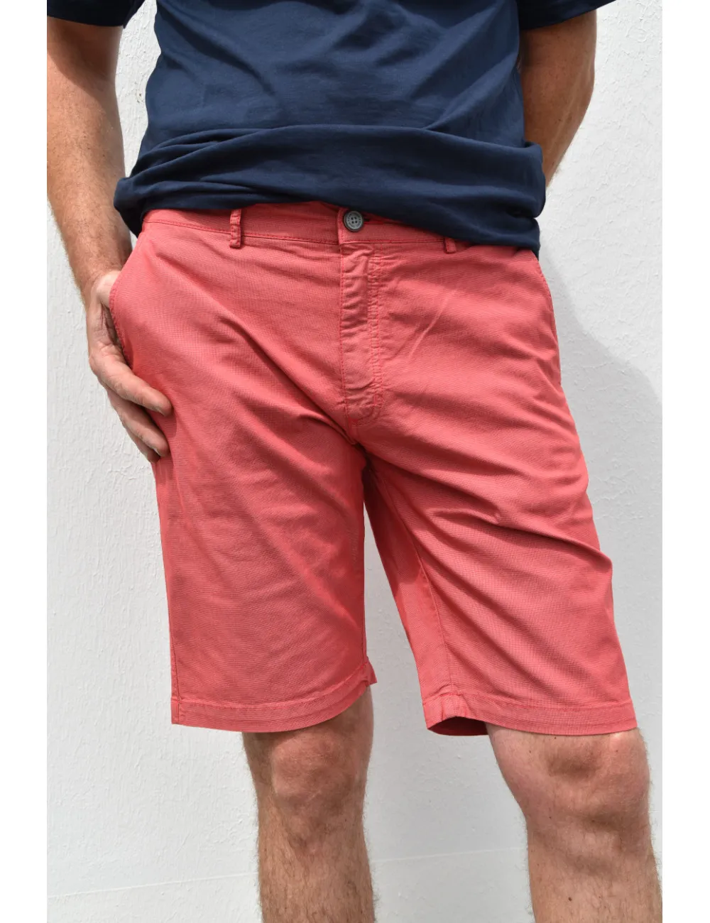 Bermuda en toile Corail
