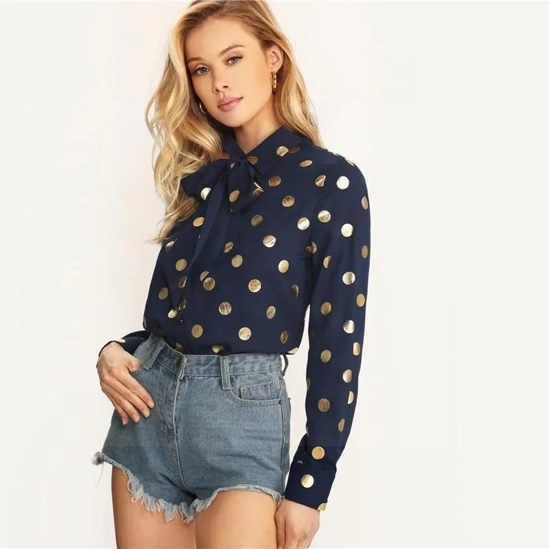 Blouse brodée bleue