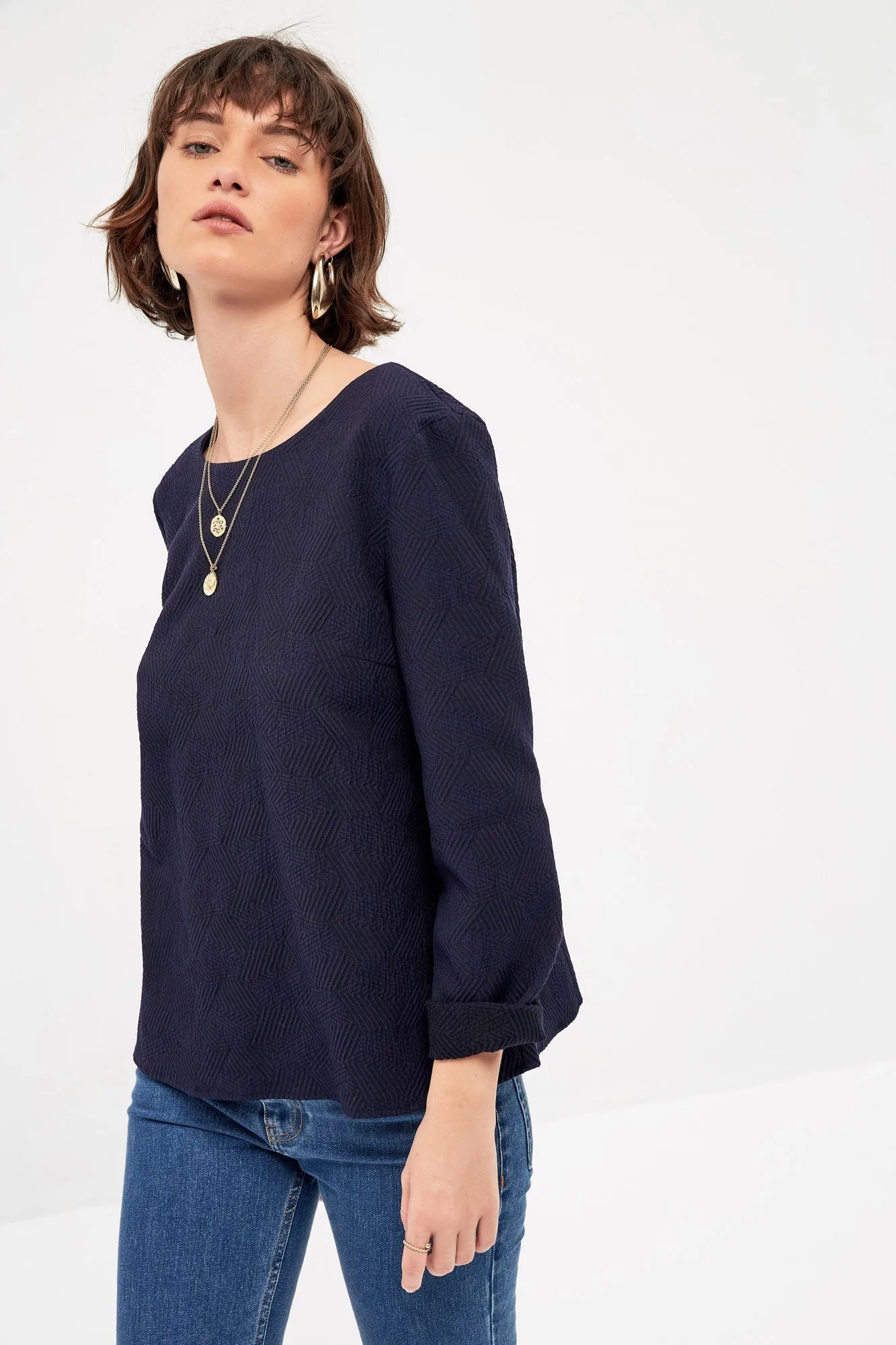 Blouse Cerise marine