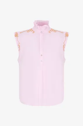Blouse sans manches en coton