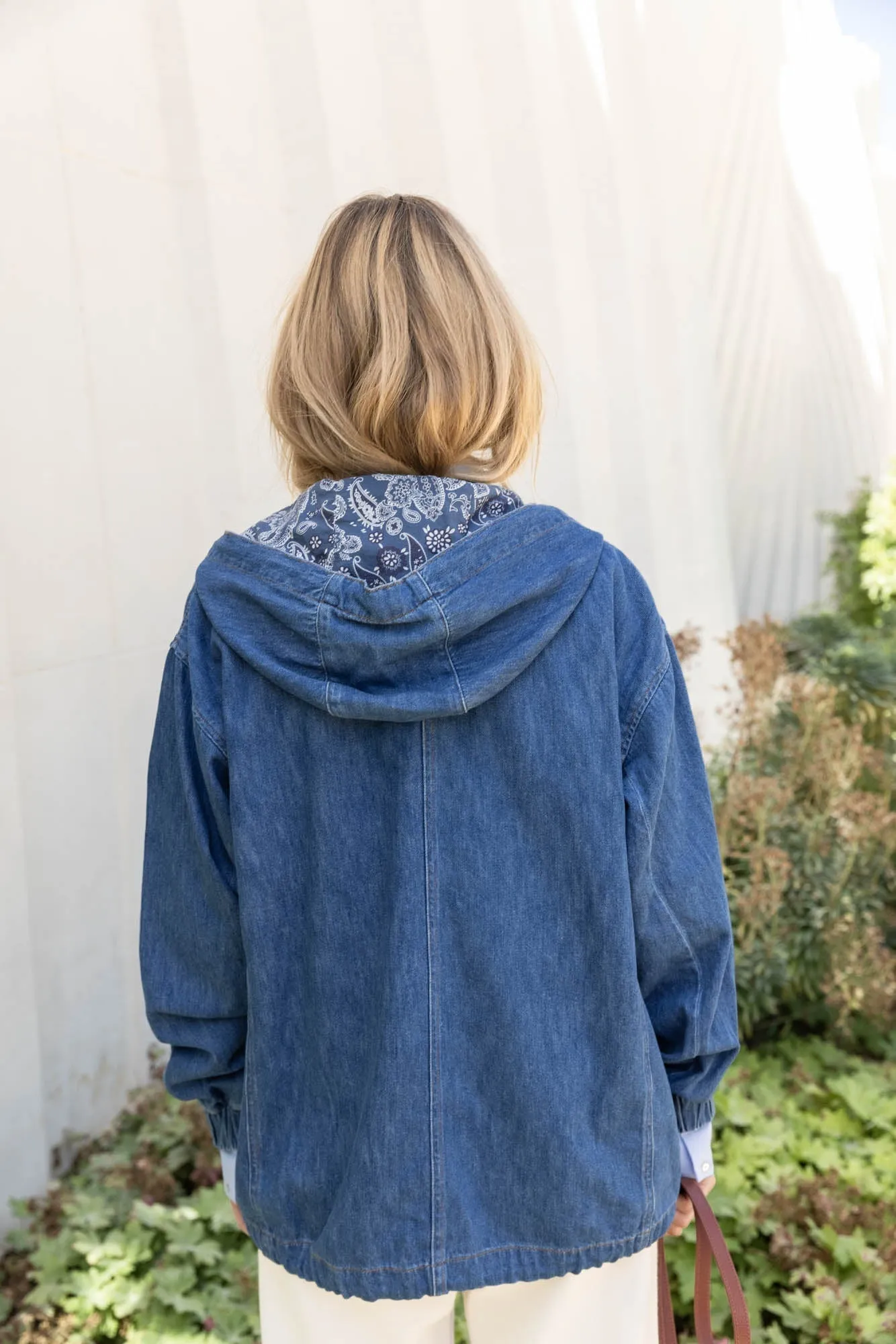 Blouson Voyage bleu midi et imprimé bandana