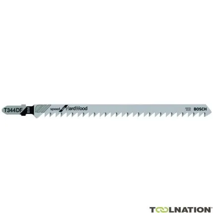 Bosch Bleu Accessoires 2608634243 T344DF Lames de scie sauteuse à queue en T par 5 bois dur