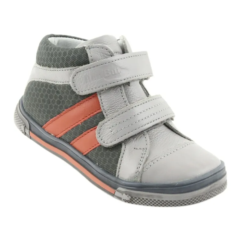 Bottines chaussures pour enfants Velcro Ren But 3225 gris / orange multicolore bleu marin