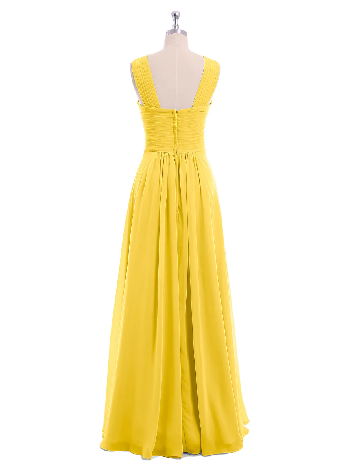 Bretelles Croisées Mousseline Robe avec Taille Empire Souci