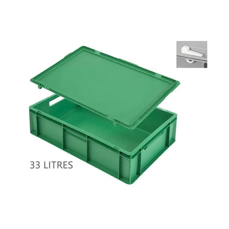 Caisse 33 litres pour gobelets avec couvercle