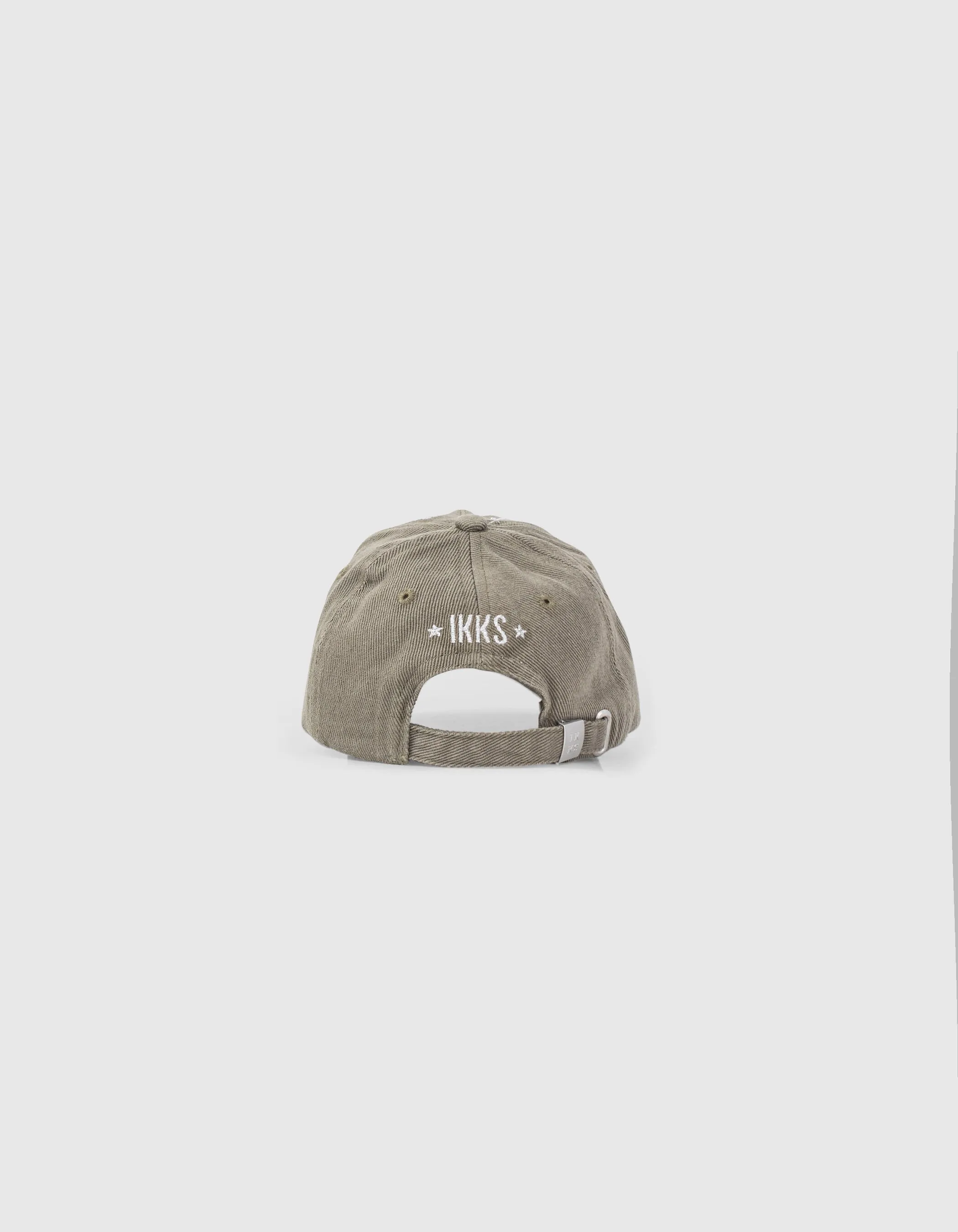 Casquette kaki brodée étoiles argentées fille