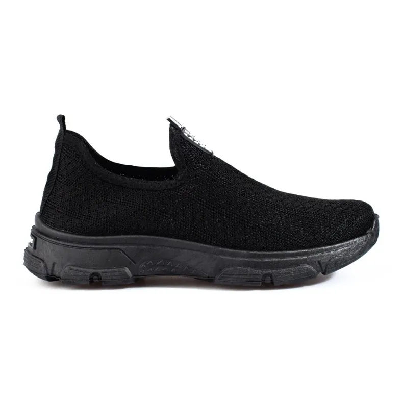 Chaussures de sport à enfiler noires Shelovet le noir