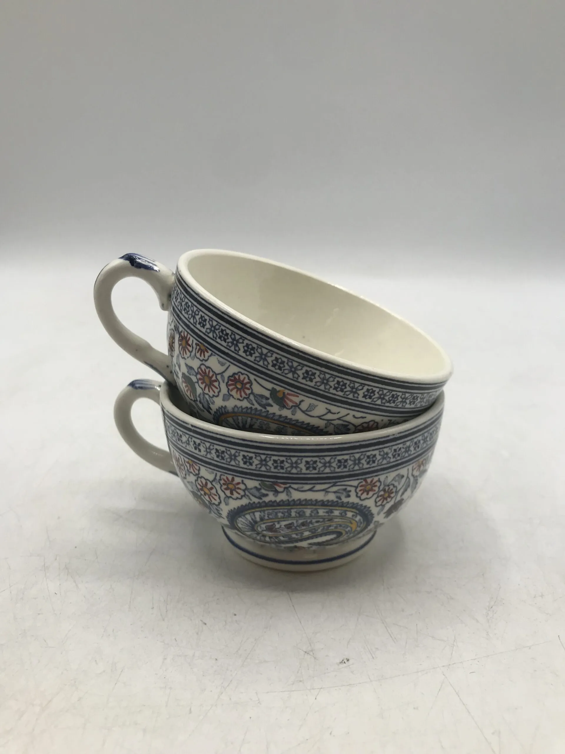 Deux tasses "Cachemire" Gien - Ressourcerie Histoires Sans Fin