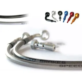 Durite de frein avant d'aviation SPEEDBRAKES inox/raccord noir Ducati SUPERSPORT 900 SS