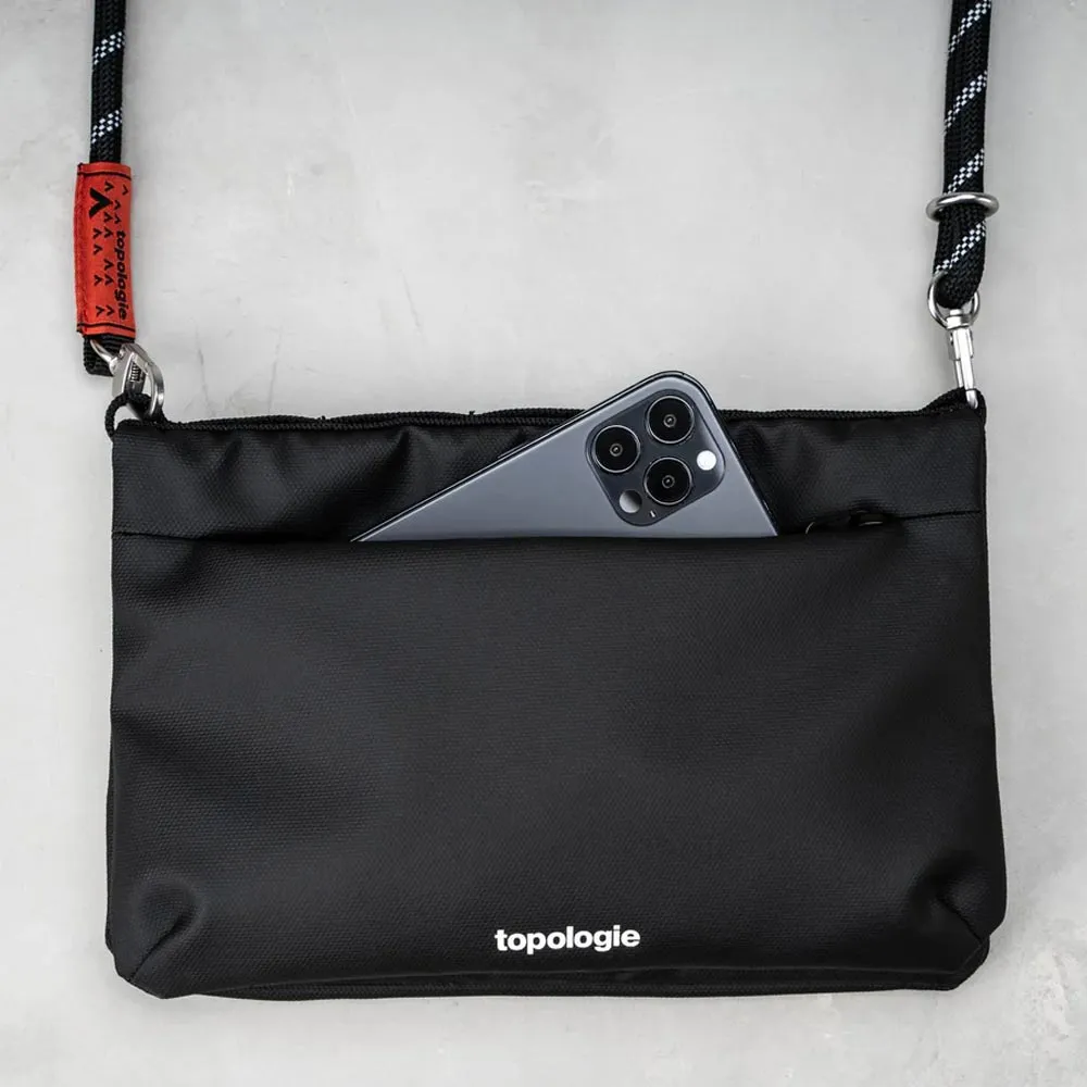 Flat Sacoche Small Black Fine Nylon