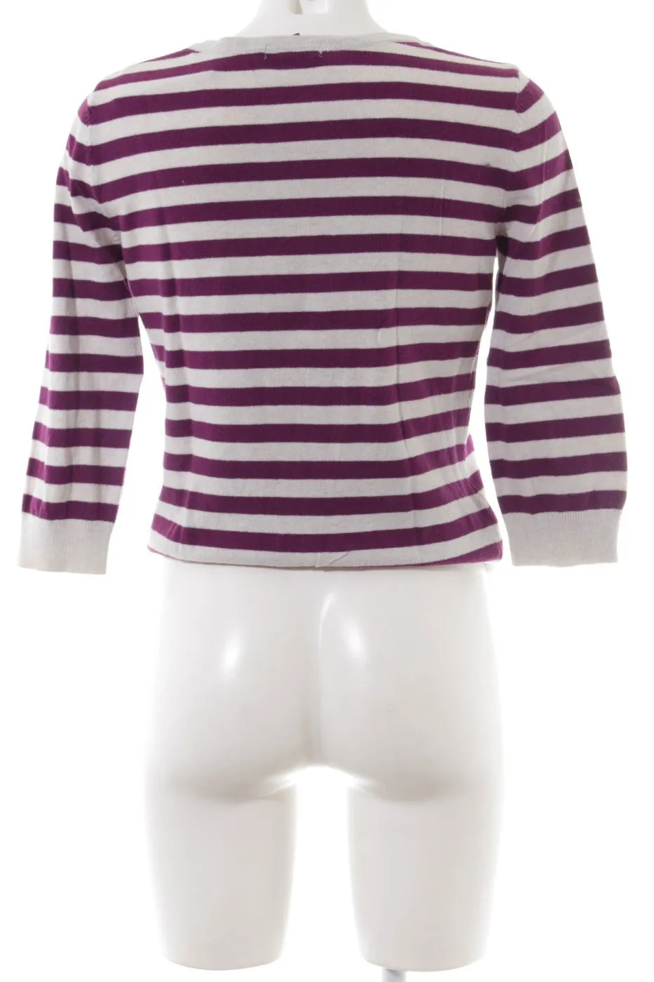 H&M Veste en tricot violet-blanc imprimé allover style décontracté
