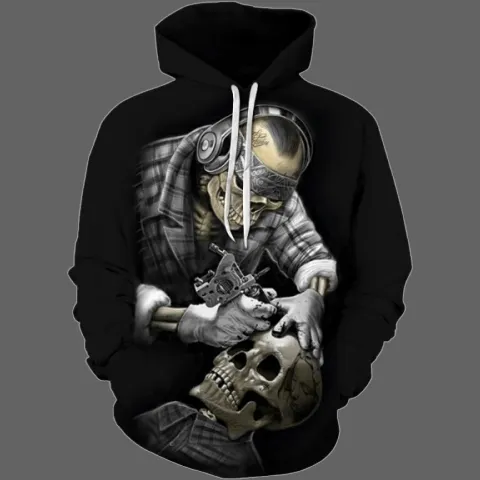 Hoodie Tatoueur Tete de mort