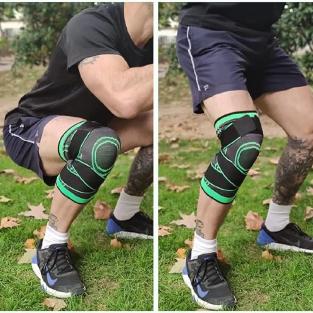 Manchon de genou avec sangles réglables pour sport et entraînement ( 1 pièce) 