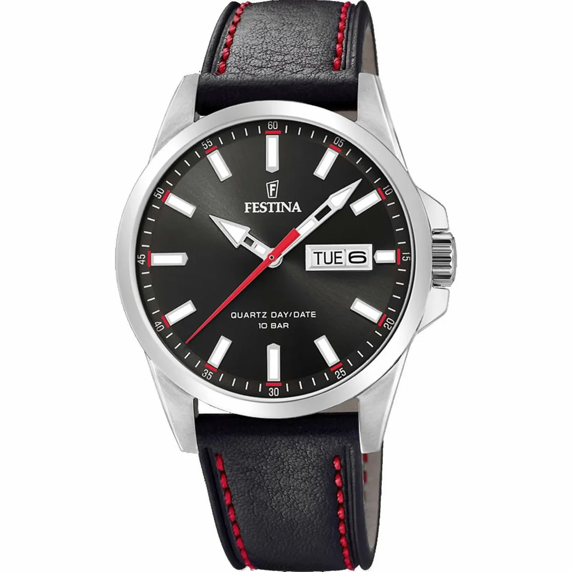 Montre Festina CLASSIQUE F20358-4 - Hommee Dateur et Bracelet cuir Noir | 3 Suisses