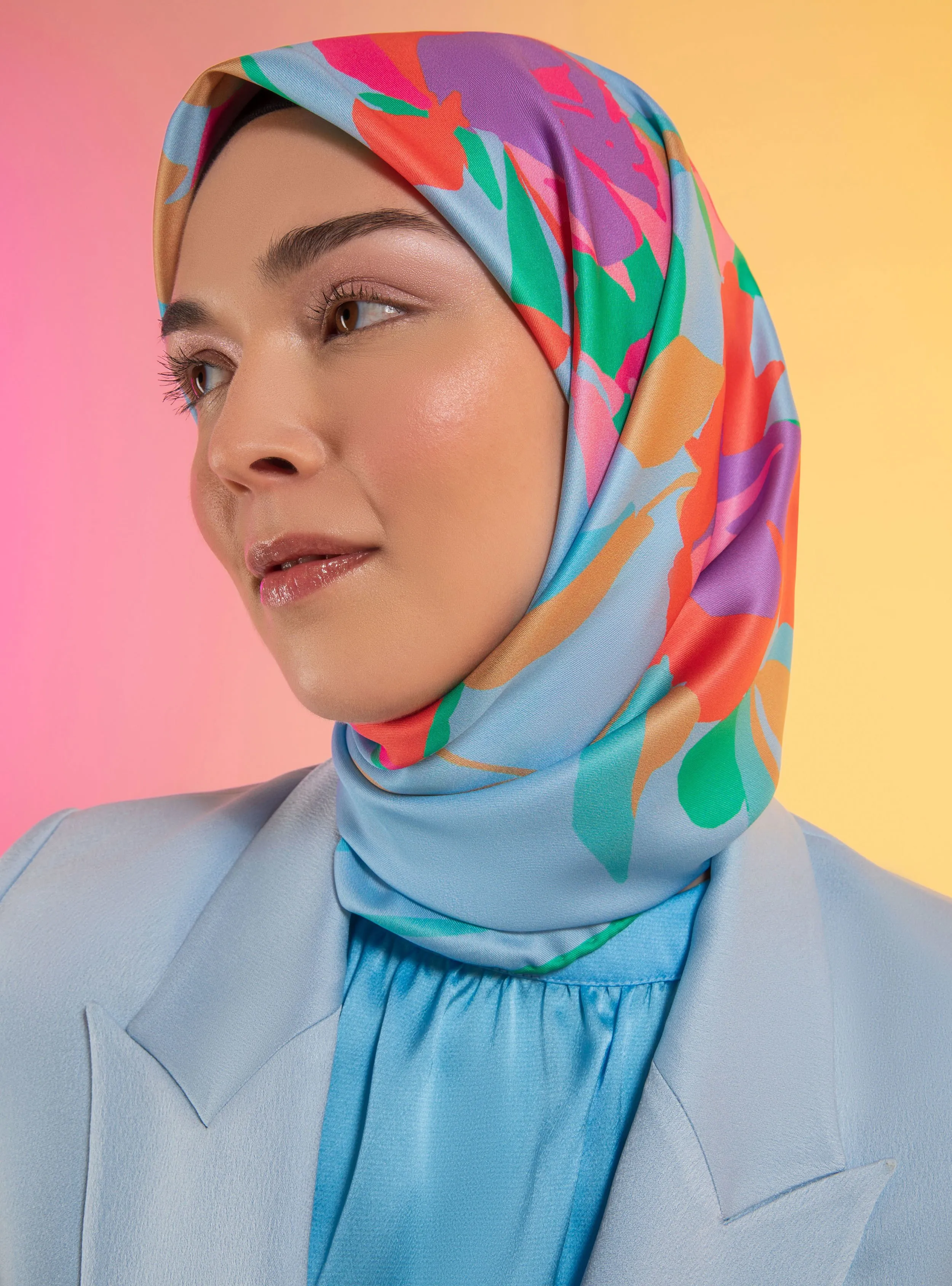 Multi Color - Printed - Twill - Scarf