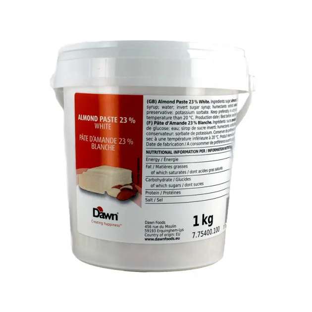 Pâte d'amande 23% Blanche 1Kg