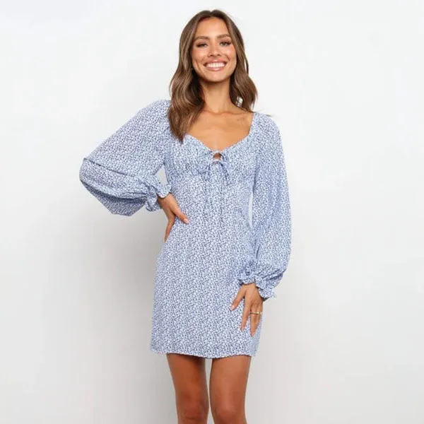 Robe Courte Droite Fleurie