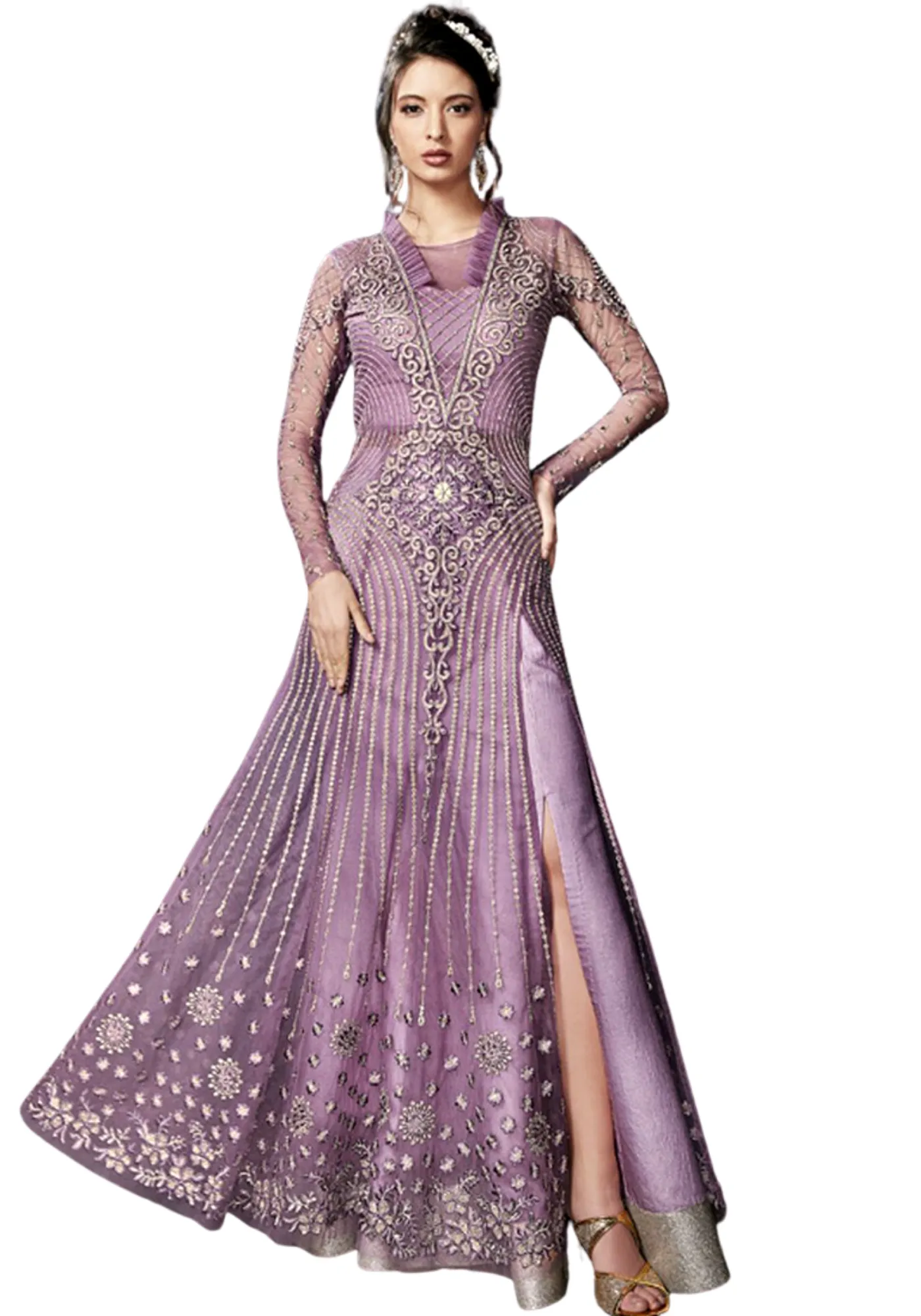Robe majestueuse lavande Esmeralda