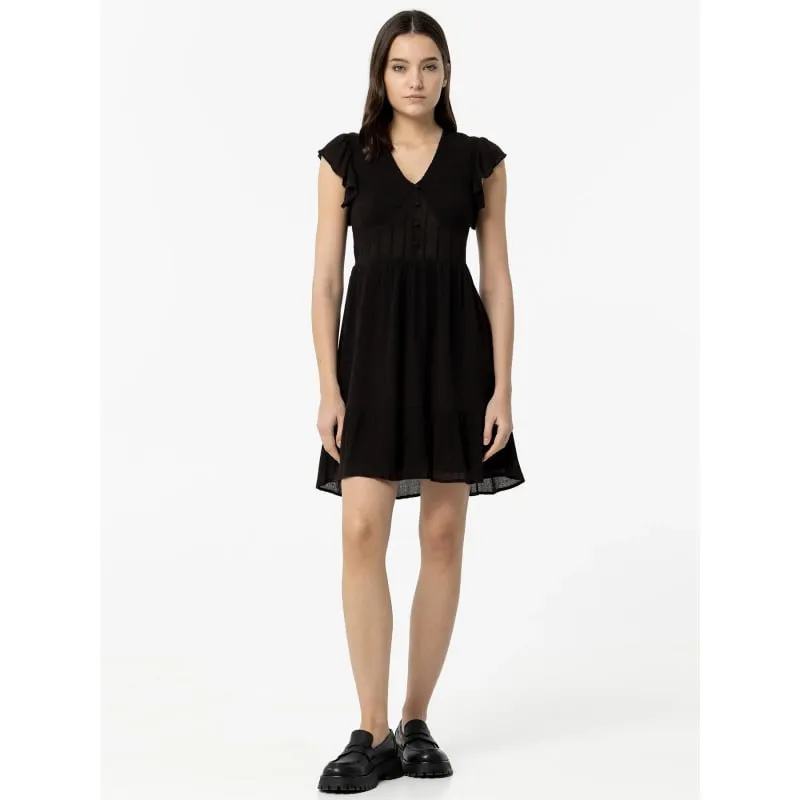 Robe midi imprimés lin callie rouge orange femme - Only | wimod