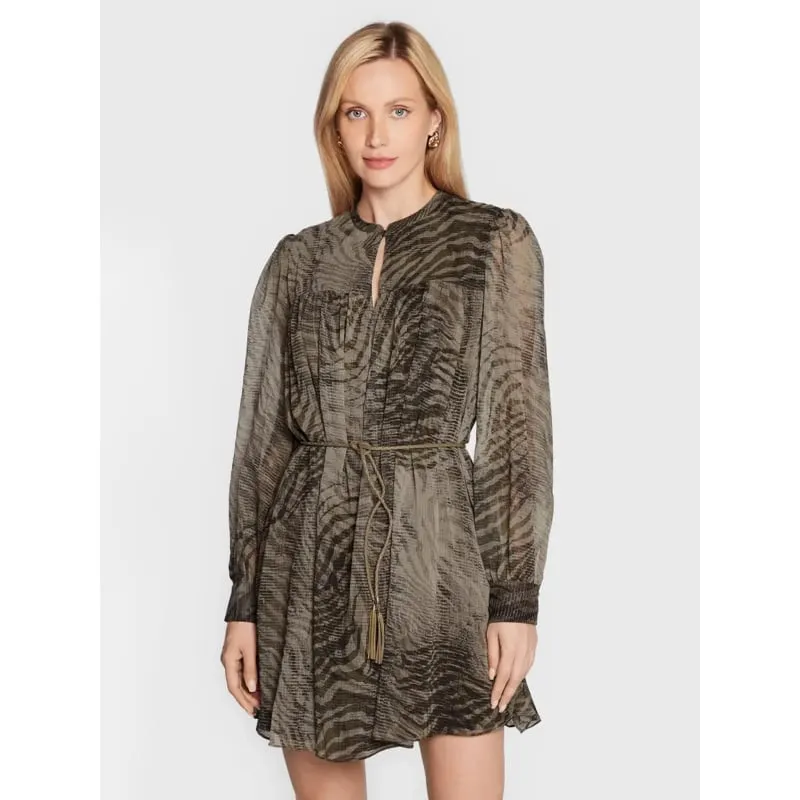 Robe morgane forest tiger militaire kaki femme - Guess | wimod