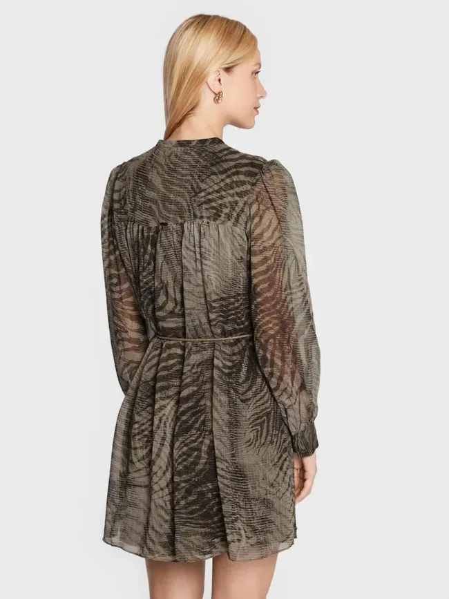 Robe morgane forest tiger militaire kaki femme - Guess | wimod