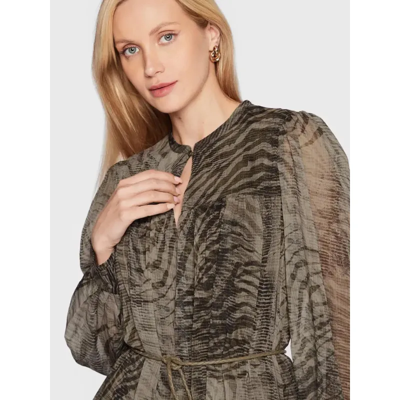 Robe morgane forest tiger militaire kaki femme - Guess | wimod