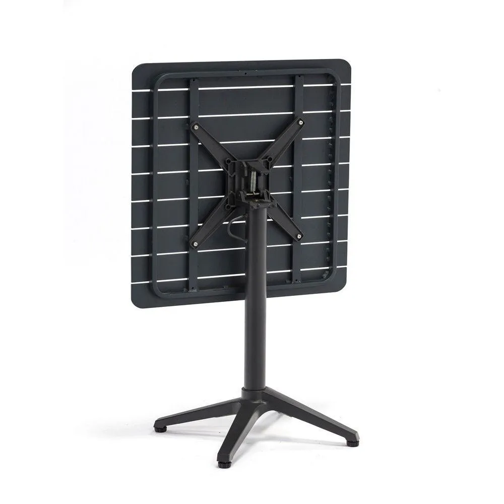Set bistro d'extérieur spring pour 4 personnes alu anthracite/white