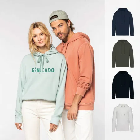 Sweat à capuche unisexe 100% coton bio
