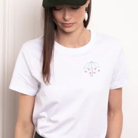 T-shirt femme brodé Parapluie d'amour