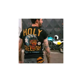 T-shirt noir Holy Freedom Tigertee
