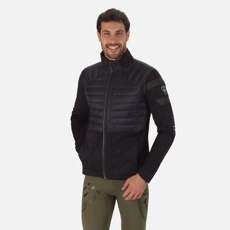 Textile haut ski nordique Rossignol Poursuite Warm Jacket carbon black