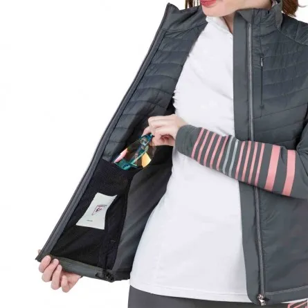 Textile haut ski nordique Rossignol Poursuite Warm Jacket Femme onyx grey