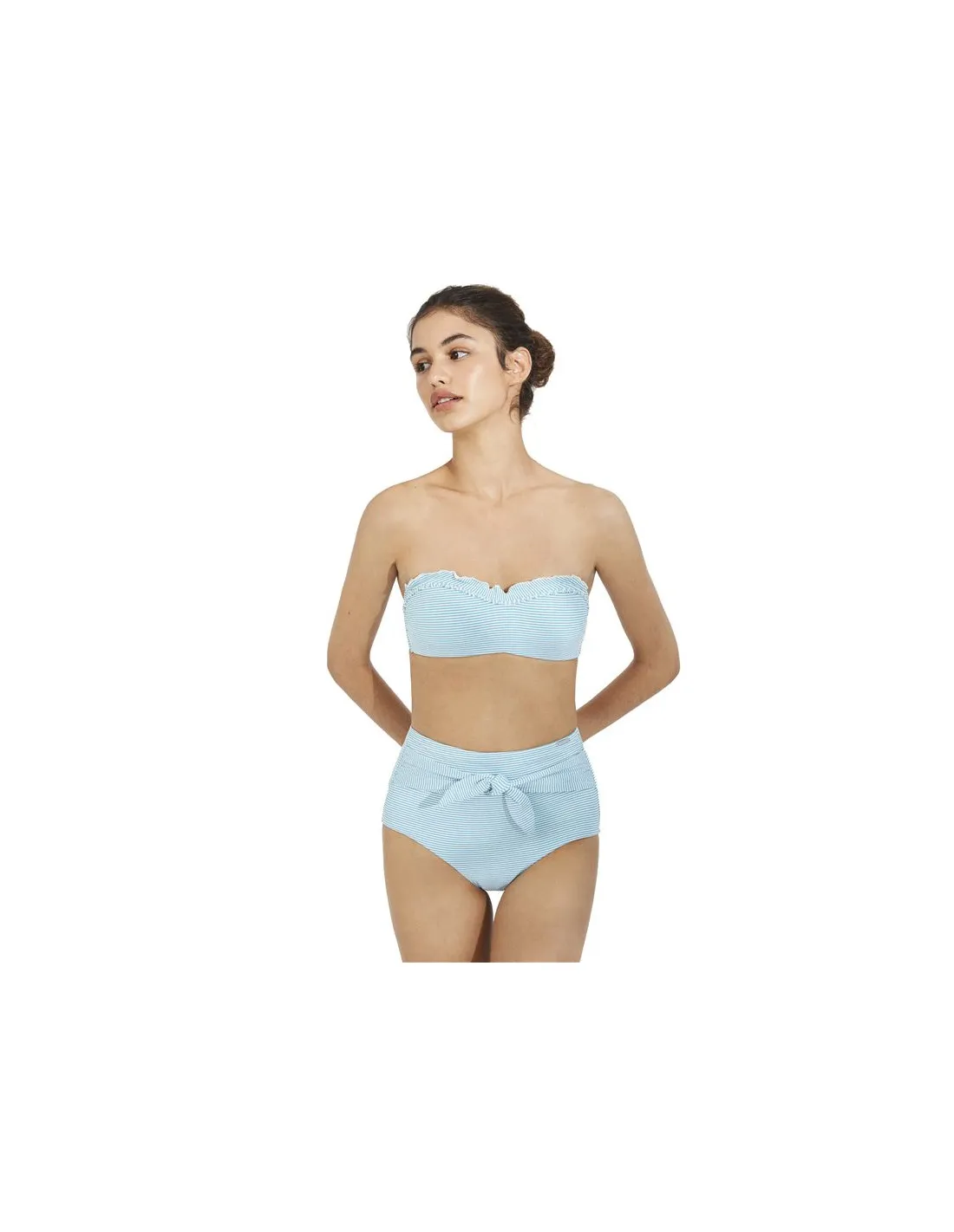 Top de bikini Ysabel Mora Bandeau Stripes B Cup