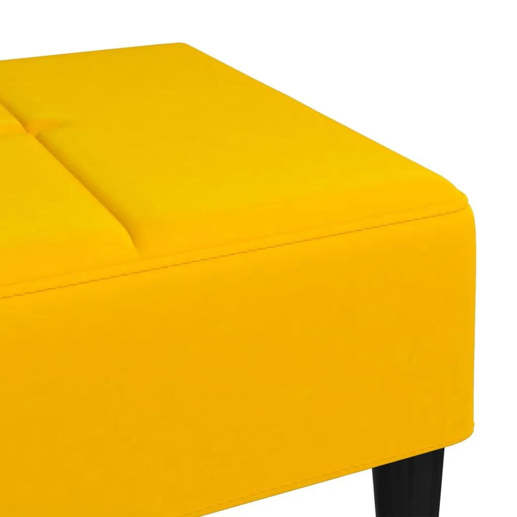 vidaXL Repose-pied Jaune 78x56x32 cm Velours | vidaxl-fr