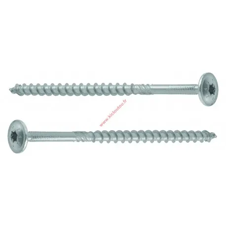 Vis de construction Multi+ 8X100/54 Tête Disque TX40 Zinguée blanc